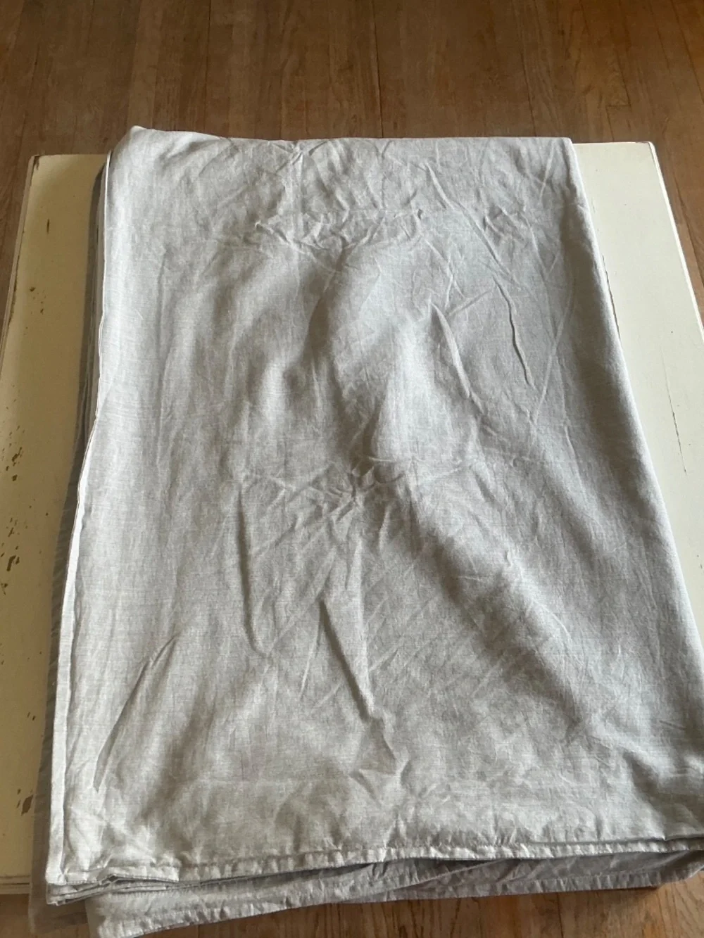 NWOT Hotel Collection gray lightweight cotton KING Duvet cover